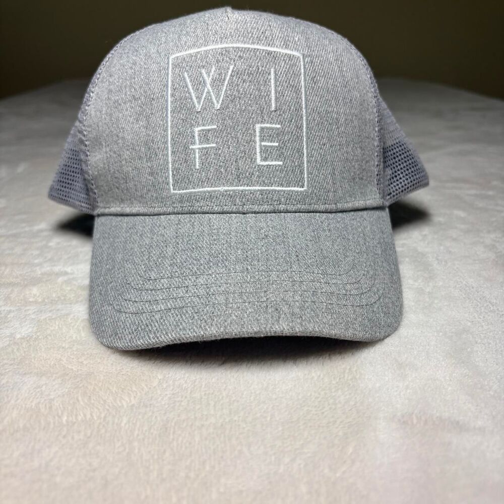 Women's Grey Trucker Hat "WIFE"
